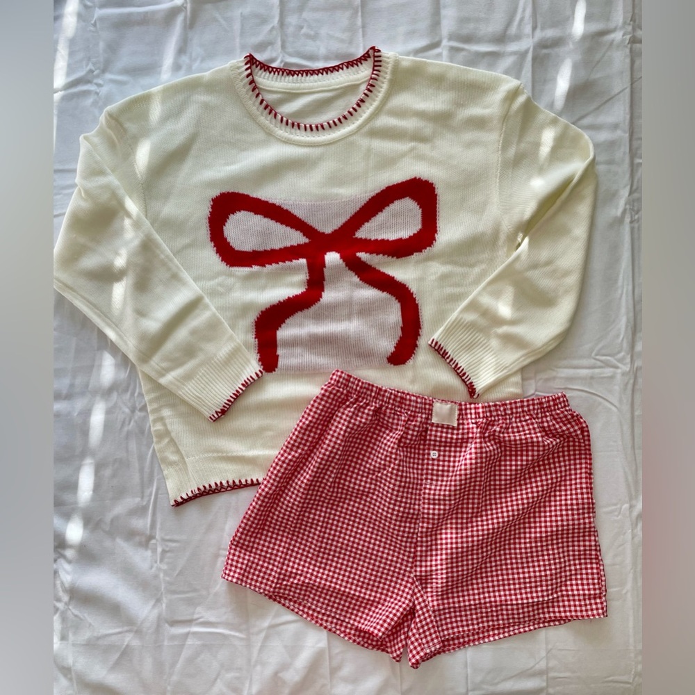 Red Bow Sweater